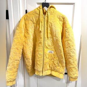 Rilakkuma Kiiroitori Quilted Puffer Hooded Jacket - Yellow